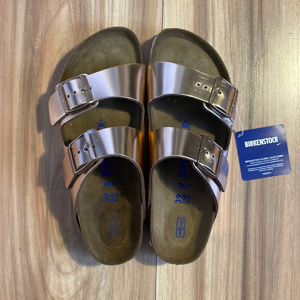 Rose Gold Soft-Bed Birkenstocks